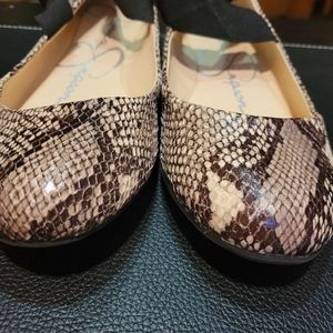 Jessica Simpson Ballet Flats - Snake skin - size 11